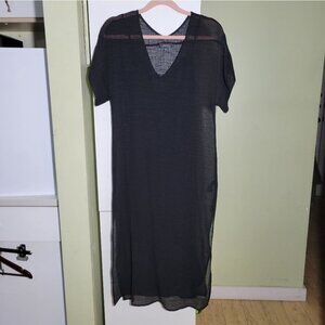 ❤️ 3 for $35 Aritzia babaton sheer  oversized maxi dress black xxs